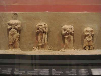 statues from Mes Aynak exhibited at the National Museum of Afghanistan